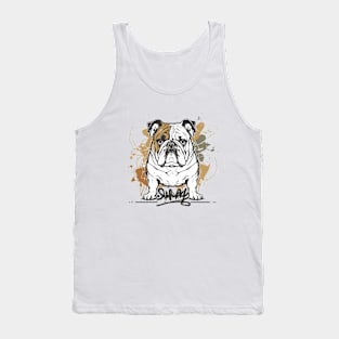 Graffiti Paint English Bulldog Creative Tank Top